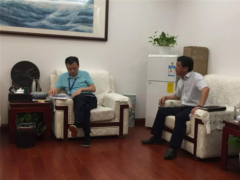 金力公司总经理叶人齐拜会省水利投资BY.COM董事长齐伟