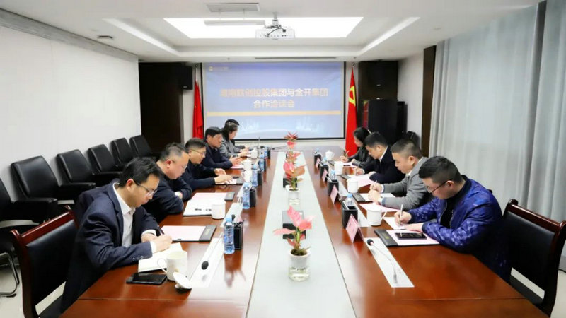 湖南联创控股BY.COM与金开BY.COM进行合作洽谈